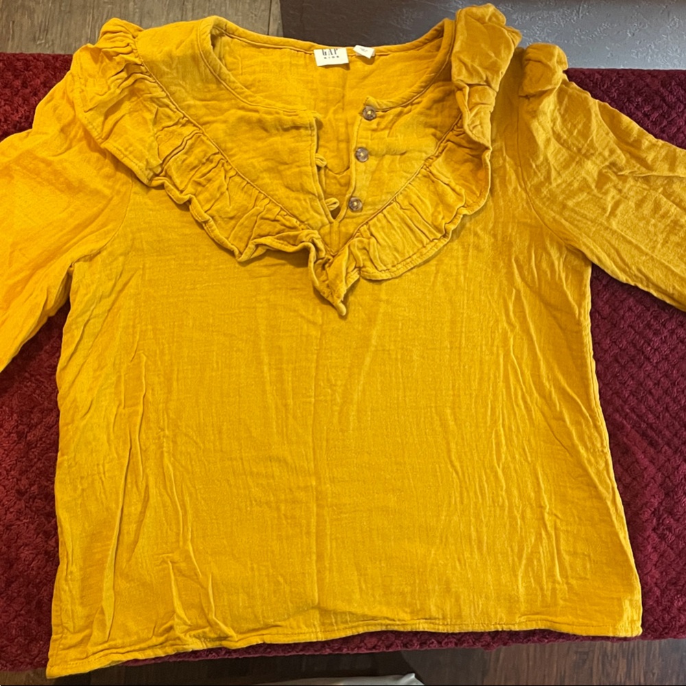 GAP Kids Mustard Button-Up Shirt